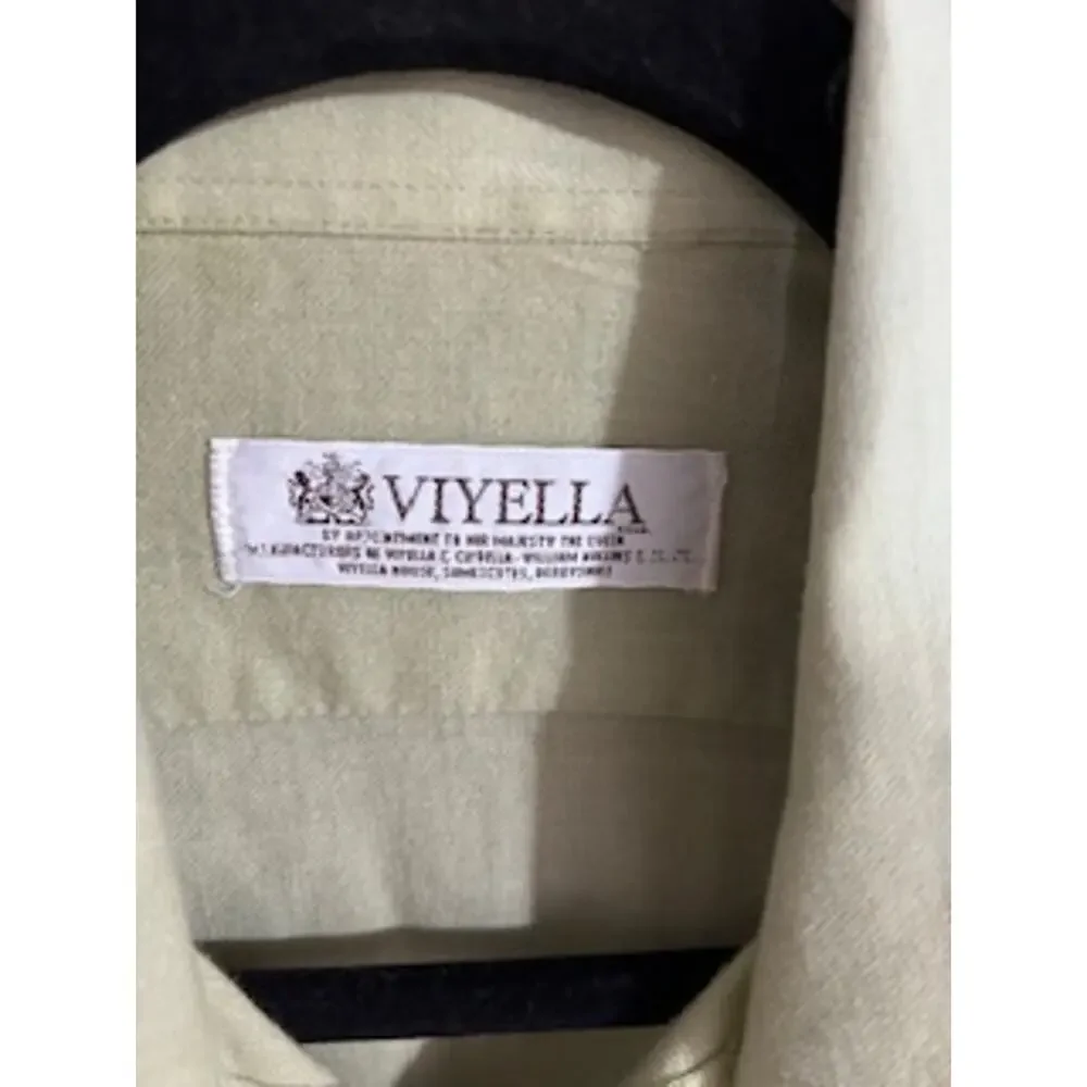 Viyella Men's sz L Wool Cotton Blend Long Sleeve Shirt